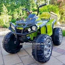 Детский квадроцикл M 3156 EBLR-10, кожаное сиденье, зеленый